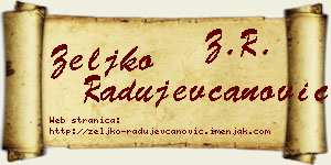 Željko Radujevčanović vizit kartica